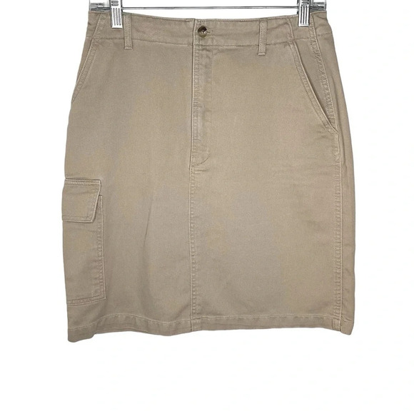 Woolrich Dresses & Skirts - Woolrich Khaki Corduroy Cargo Skirt EUC